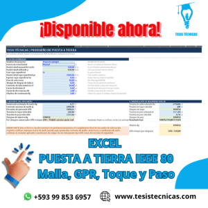 Excel para Prediseño de Puesta a Tierra IEEE 80 | Malla, GPR, Toque y Paso